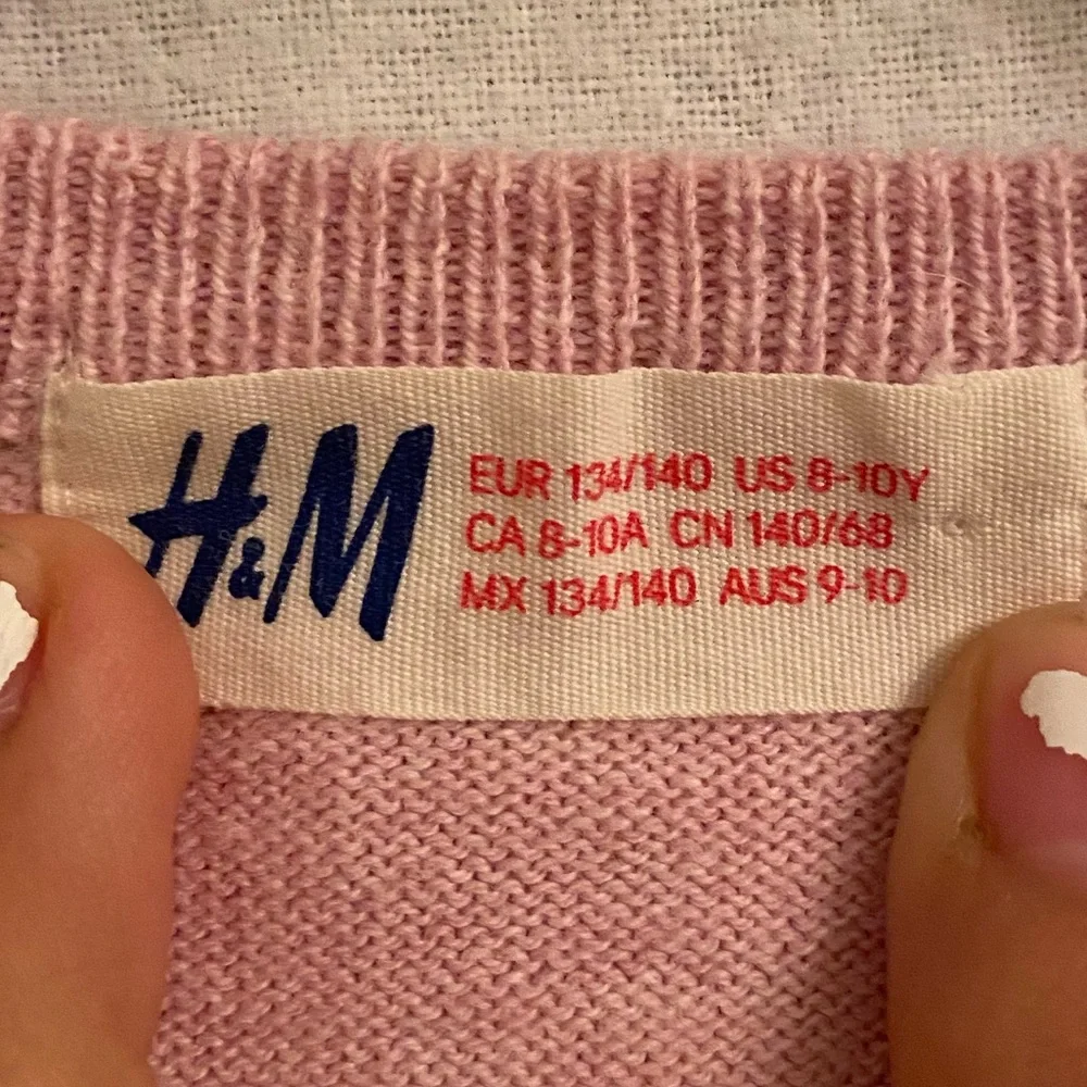 H&M girls pink cardigan with sequin polka dots - Picture 3 of 3